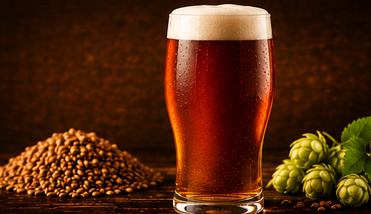 English Bitter im Glas