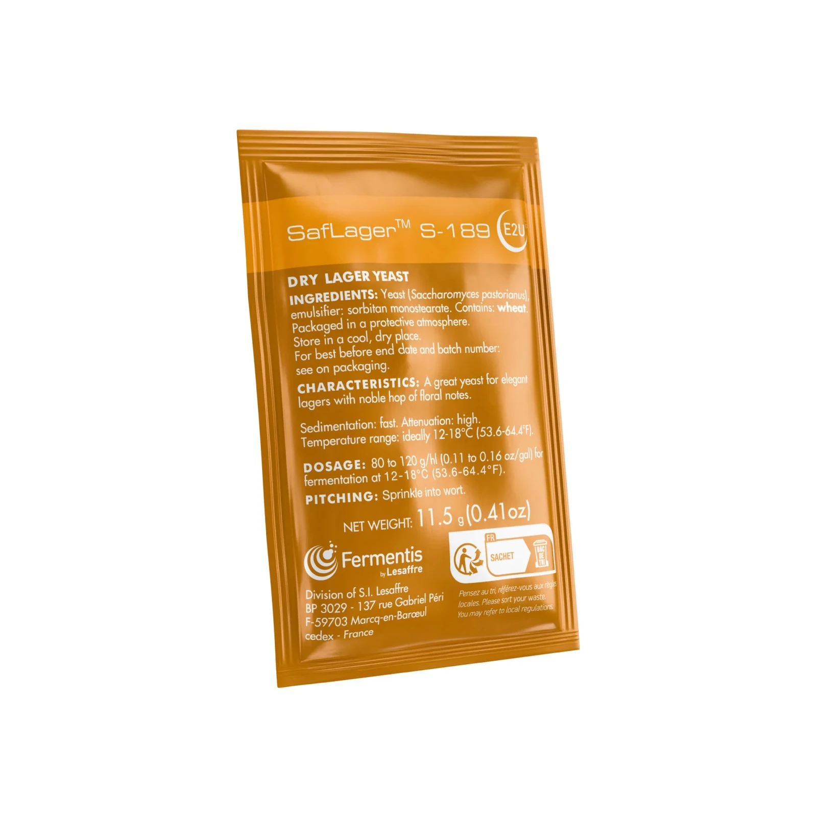 Fermentis SafLager S-189 Bierhefe zum Bierbrauen